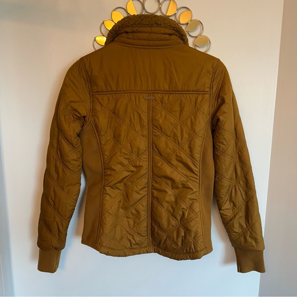Prana Esla Jacket Womens Size XS Gold Quilted Athleisure Fleece Fall Winter Warm - Picture 6 of 16